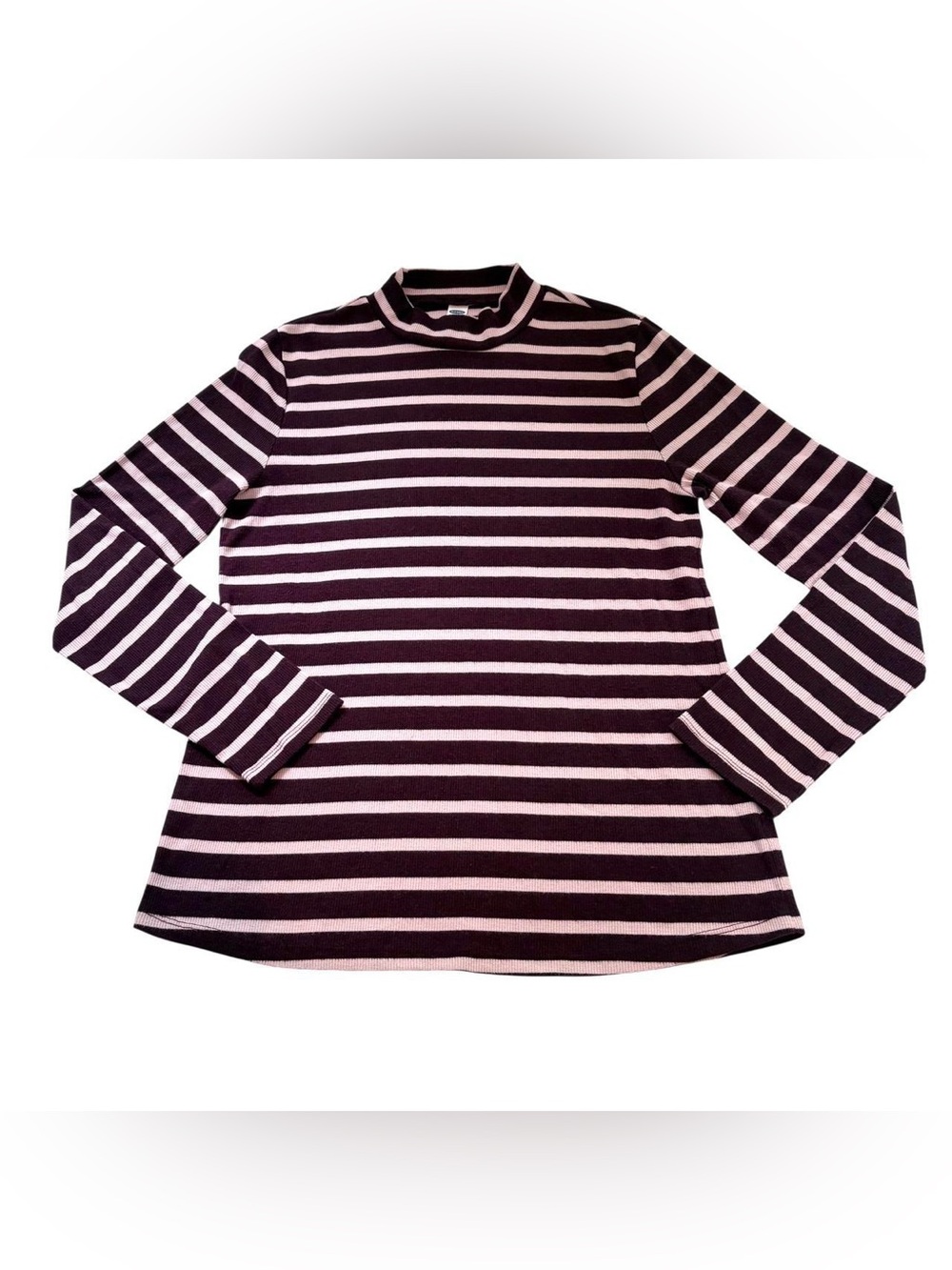Old Navy Striped Mock Neck Top - Picture 1 of 5